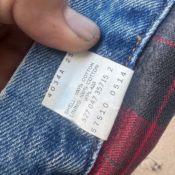 Vtg Levi’s Plaid Liner Denim Men’s trucker Jacket Made in the USA 🇺🇸 - Picture 7 of 7